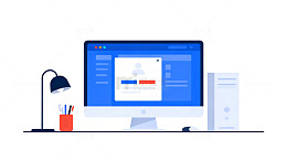 简约办公桌面插画