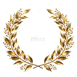 金色花环装饰图案设计素材
