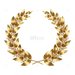 金色花环装饰图案