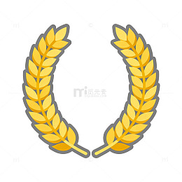 金色麦穗图标设计