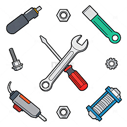 手绘工具插画设计元素