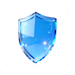 透明科技蓝色盾牌矢量素材