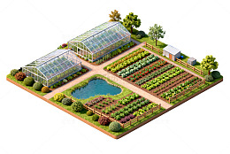 微型农场模型展示