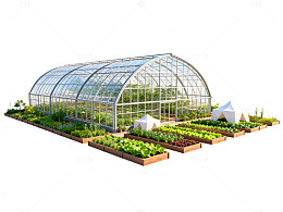 玻璃温室农业种植园