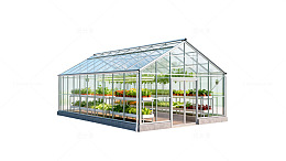 玻璃温室园艺设计素材