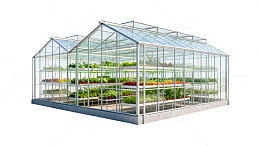 透明玻璃温室种植园