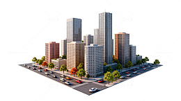 现代城市建筑模型