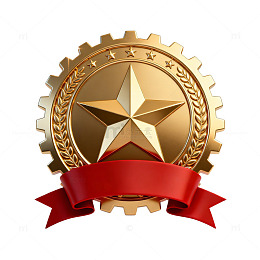 金色徽章奖赏设计素材