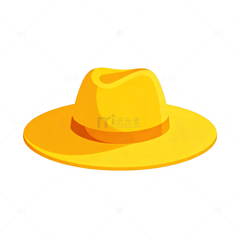 卡通风格黄色帽子插画