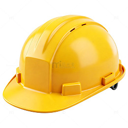 黄色安全帽建筑工人防护装备