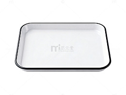 简约风格白色方形餐盘设计元素