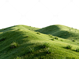 绿色丘陵自然风光