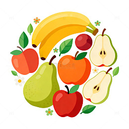 卡通水果组合设计图