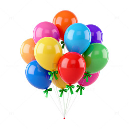 彩色气球节日庆祝装饰素材