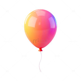 彩虹气球矢量插图