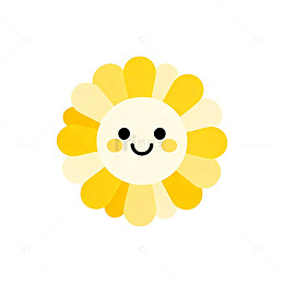 可爱卡通向日葵图标设计