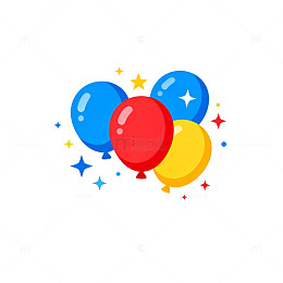 彩色气球节日庆祝图案