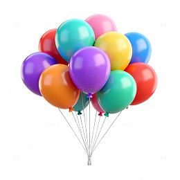 彩色气球装饰图案设计元素