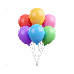 多彩气球装饰矢量素材