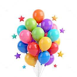 缤纷气球生日庆祝装饰