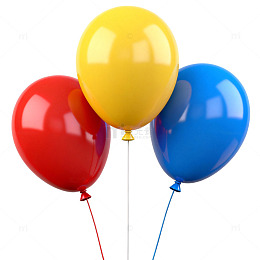 鲜艳气球节日装饰