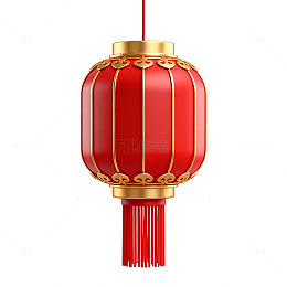 传统中国红灯笼图案元素