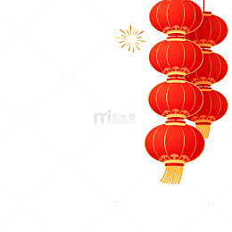 红灯笼喜庆春节背景设计素材