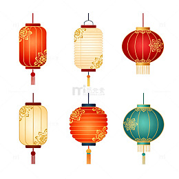 传统中式灯笼图案设计素材