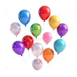 彩色气球节日庆祝矢量素材