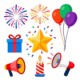 卡通庆典元素设计集合