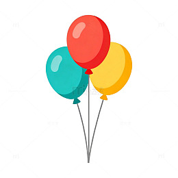 卡通气球装饰矢量素材