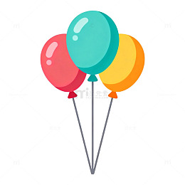 卡通气球插画设计素材