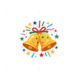 庆典金色铃铛图案矢量素材