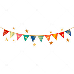 彩旗装饰庆祝节日设计素材
