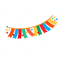 庆典彩旗装饰图案设计素材