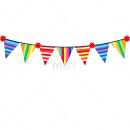 彩色条纹节日装饰图案