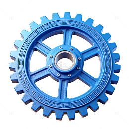 蓝色齿轮机械配件设计元素