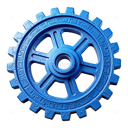 蓝色机械齿轮工业元素设计素材