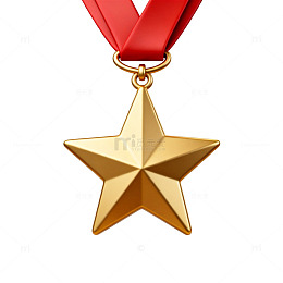 金色星形奖章