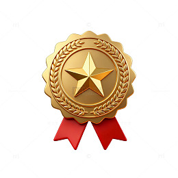 金色奖章设计图标