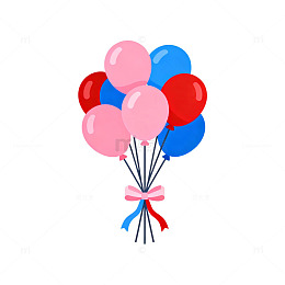 卡通气球装饰图案设计素材