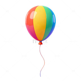 彩色气球漂浮图案设计元素