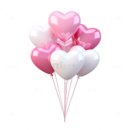 心形气球浪漫装饰设计元素