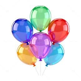 彩虹气球节日装饰设计元素