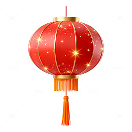 红色喜庆中国灯笼装饰图案
