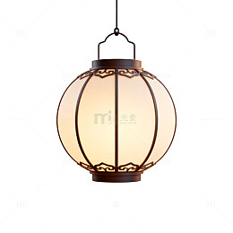 中式灯笼吊灯装饰设计元素