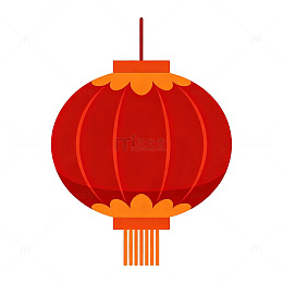 中国风红色灯笼装饰图案设计元素