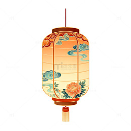 传统中国风灯笼插画素材