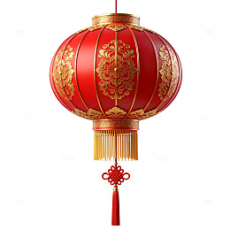 喜庆中国风红灯笼装饰图案