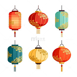 传统中式灯笼图案设计素材